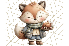 Thanksgiving Woodland Animals Clipart PNG Product Image 4