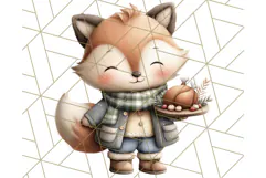 Thanksgiving Woodland Animals Clipart PNG Product Image 4