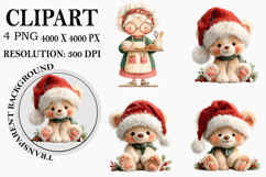 Whimsical Christmas clipart Watercolor PNG Product Image 1