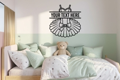 Ballet Dress Split Monogram Outline svg cut file for girls Product Image 4