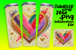 GREAT GIFT 20oz Tumbler Wrap , Heart Product Image 1