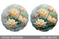 Lotus Wind Spinner Design. Summer Wind Spinner Sublimation Product Image 1
