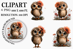 Whimsical Spring Animals Clipart Watercolor PNG Product Image 1
