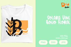 Solara Vine Boho Floral Monogram Product Image 1