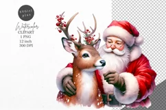 Christmas clipart, Santa clipart, Winter clipart Product Image 1