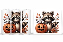 Halloween Raccoon Tumbler. Cute Halloween Tumbler Design Product Image 2