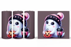 Cute Ghost Tumbler Sublimation. Ghost Halloween Tumbler Product Image 2