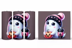 Cute Ghost Tumbler Sublimation. Ghost Halloween Tumbler Product Image 2