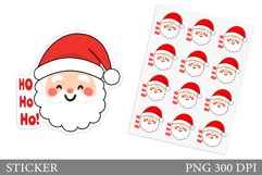 Santa Claus Sticker Design. Christmas Sticker Printable Product Image 1