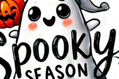 Adorable Spooky Ghost Sublimation Design for T-Shirt Product Image 5