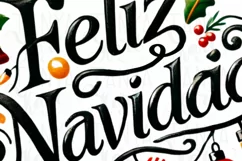 Festive Feliz Navidad for Shirt, Spanish Christmas Digital Product Image 5