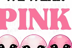 On Wednesday We Wear Pink, October Cancer Awareness PNG Product Image 5