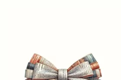 Bookish Bow PNG, Coquette Aesthetic for Book Lover Product Image 3