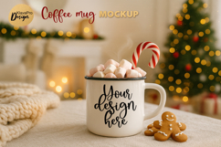 Christmas Mug Mockup | Enamel Cup Holiday PNG JPG Product Image 1