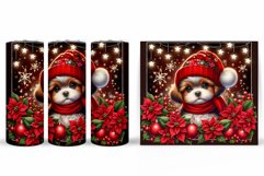 Christmas Dog Tumbler Design. Christmas Tumbler Sublimation Product Image 2
