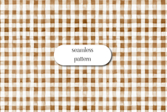 Neutral Gingham Seamless Pattern | Watercolor Beige Check Product Image 1