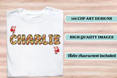 Christmas Alphabet png clipart, christmas letters doodle Product Image 6