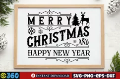 Merry christmas and happy new year SVG, Christmas SVG Product Image 3
