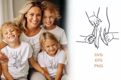 Mom of 3 children SVG Best mom svg Product Image 1
