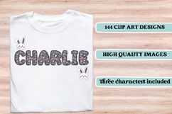 Easter Floral Alphabet &amp; Numbers Seamless Patterns PNG Product Image 7