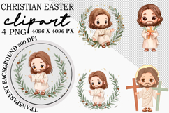 Christian Easter Watercolor PNG Product Image 1