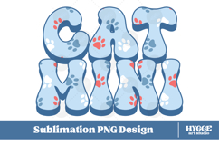 American Cat Mini 4th of July USA Paw DTF PNG Sublimation Product Image 1