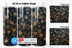 Christmas Snowflakes 20/30oz Tumbler, BONUS 25 Tumbler Product Image 1