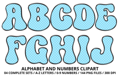 Mermaid Scales Alphabet Letters &amp; Numbers Clipart PNG 300DPI Product Image 2