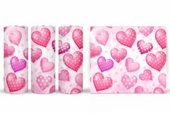Hearts Tumbler Sublimation. Valentines Tumbler Design Product Image 2