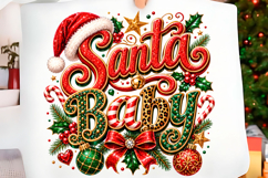 Santa Baby Glam Christmas Png Product Image 1