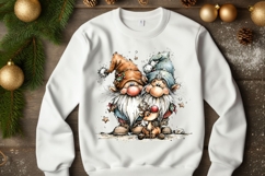 7 JPG Whimsical Cute Christmas Gnomes Illustrations Bundle Product Image 10
