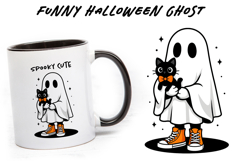 Funny ghost clipart, Halloween Sublimation PNG. Product Image 1