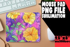 Colorful Flower Designs Mouse Pad PNG Product Image 1