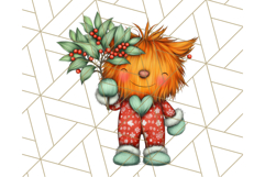 Christmas Monster Clipart, Funny Holiday Creature PNG Art Product Image 4