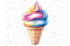 Pastel Sweet Treats Clipart, Ice Cream, Cakes, Donuts Png Product Image 4