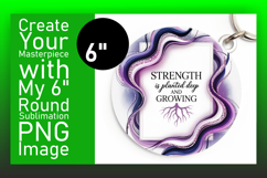 Vibrant Round Design Keychain PNG , Religious Product Image 1