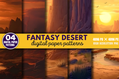 Fantasy Desert Background Digital Paper Bundle PNG Product Image 13
