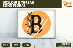 Willow &amp; Thread Boho Floral Monogram Product Image 1
