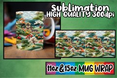 3D Beauty View Sublimation Mug Design - 15oz 11oz Product Image 1