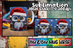 Holiday Owl Embroidery Wrap for 11oz 15oz Mug Product Image 1