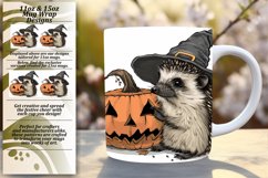 Spooky Pumpkin Animal Mug 11oz/15oz Wrap PNG Product Image 1