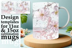 Watercolor Garden: Sublimation Mug Wrap 11oz 15oz Product Image 1