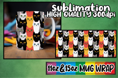 Enchanted reflections 11oz 15oz sublimation wrap, Funny Cat Product Image 1