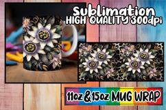 Lovely moments sublimation mug wrap, Leopard Prints Product Image 1