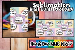 Amazing vibes sublimation 11oz 15oz mug wrap, Quote Product Image 1