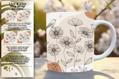 Spring Bird Watercolor Wrap 11oz/15oz Mug Product Image 1