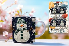 Bold 11oz Mug Wrap Png Artwork , Snowman Product Image 1