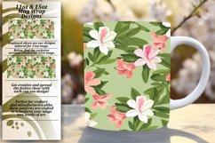 Bohemian Floral Watercolor Mug Wrap 11oz 15oz Product Image 1