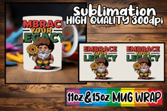 Blissful sunsets 11oz 15oz sublimation wrap, Juneteenth Product Image 1