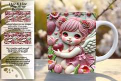 Stunning 11oz Mug Wrap Png Artwork , 3D Cupid Product Image 1